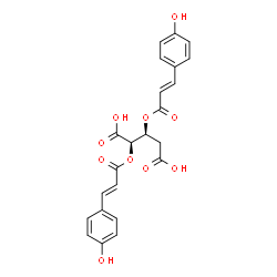 ChemSpider 2D Image | 2-Deoxy-3,4-bis-O-[3-(4-hydroxyphenyl)propanoyl]-L-threo-pentaric acid | C23H20O10