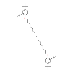 ChemSpider 2D Image | 1,1'-[1,16-Hexadecanediylbis(oxy)]bis[2-ethynyl-4-(2-methyl-2-propanyl)benzene] | C40H58O2