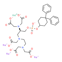 ChemSpider 2D Image | Gadofosveset trisodium salt | C33H38GdN3Na3O14P