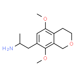 ChemSpider 2D Image | 1-(5,8-Dimethoxy-3,4-dihydro-1H-isochromen-7-yl)-2-propanamine | C14H21NO3