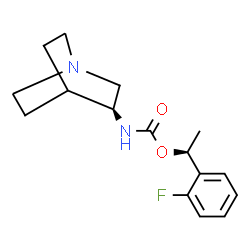 ChemSpider 2D Image | (1S)-1-(2-Fluorophenyl)ethyl (3S)-1-azabicyclo[2.2.2]oct-3-ylcarbamate | C16H21FN2O2