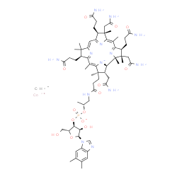 ChemSpider 2D Image | cobaltic;carbanide;[(2R,3S,4R,5S)-5-(5,6-dimethylbenzimidazol-1-yl)-4-hydroxy-2-(hydroxymethyl)tetrahydrofuran-3-yl] [(1R)-1-methyl-2-[3-[(1R,2R,3R,4Z,7S,9Z,12S,13S,14Z,17S,18S,19R)-2,13,18-tris(2-amino-2-oxo-ethyl)-7,12,17-tris(3-amino-3-oxo-propyl)-3,5,8,8,13,15,18,19-octamethyl-2,7,12,17-tetrahydro-1H-corrin-21-id-3-yl]propanoylamino]ethyl] phosphate | C63H91CoN13O14P