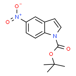 ChemSpider 2D Image | 1-Boc-5-nitro-1H-indole | C13H14N2O4
