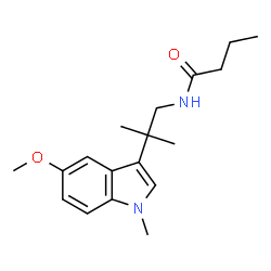 ChemSpider 2D Image | N-[2-(5-Methoxy-1-methyl-1H-indol-3-yl)-2-methylpropyl]butanamide | C18H26N2O2