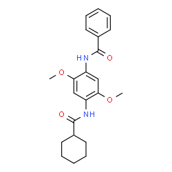 ChemSpider 2D Image | N-{4-[(Cyclohexylcarbonyl)amino]-2,5-dimethoxyphenyl}benzamide | C22H26N2O4