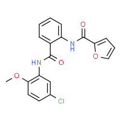 ChemSpider 2D Image | N-{2-[(5-Chloro-2-methoxyphenyl)carbamoyl]phenyl}-2-furamide | C19H15ClN2O4