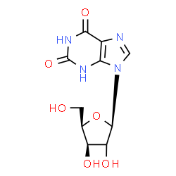 ChemSpider 2D Image | 9-[(2xi)-beta-D-threo-Pentofuranosyl]-3,9-dihydro-1H-purine-2,6-dione | C10H12N4O6