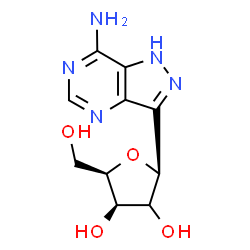 ChemSpider 2D Image | (1S,2xi)-1-(7-Amino-1H-pyrazolo[4,3-d]pyrimidin-3-yl)-1,4-anhydro-D-threo-pentitol | C10H13N5O4