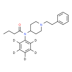 ChemSpider 2D Image | N-(~2~H_5_)Phenyl-N-[1-(2-phenylethyl)-4-piperidinyl]butanamide | C23H25D5N2O