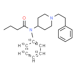 ChemSpider 2D Image | N-(~13~C_6_)Phenyl-N-[1-(2-phenylethyl)-4-piperidinyl]butanamide | C1713C6H30N2O