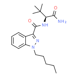 ChemSpider 2D Image | N-[(2S)-1-Amino-3,3-dimethyl-1-oxo-2-butanyl]-1-pentyl-1H-indazole-3-carboxamide | C19H28N4O2