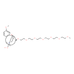 ChemSpider 2D Image | (5beta,6alpha)-6-(2,5,8,11,14,17-Hexaoxanonadecan-19-yloxy)-3-methoxy-17-methyl-4,5-epoxymorphinan-14-ol | C31H49NO10