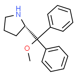 ChemSpider 2D Image | (S)-2-(Methoxydiphenylmethyl)pyrrolidine | C18H21NO