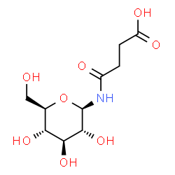 ChemSpider 2D Image | N-(3-Carboxypropanoyl)-beta-D-glucopyranosylamine | C10H17NO8