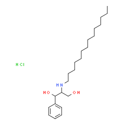 ChemSpider 2D Image | 1-Phenyl-2-(tetradecylamino)-1,3-propanediol hydrochloride (1:1) | C23H42ClNO2