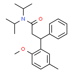ChemSpider 2D Image | N,N-Diisopropyl-3-(2-methoxy-5-methylphenyl)-3-phenylpropanamide | C23H31NO2