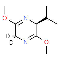 ChemSpider 2D Image | (2S)-2-Isopropyl-3,6-dimethoxy(5,5-~2~H_2_)-2,5-dihydropyrazine | C9H14D2N2O2