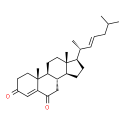 ChemSpider 2D Image | cholesta-4,22-diene-3,6-dione | C27H40O2