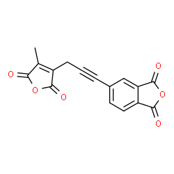 ChemSpider 2D Image | 5-[3-(4-Methyl-2,5-dioxo-2,5-dihydro-3-furanyl)-1-propyn-1-yl]-2-benzofuran-1,3-dione | C16H8O6
