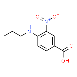 ChemSpider 2D Image | 3-Nitro-4-propylamino-benzoic acid | C10H12N2O4