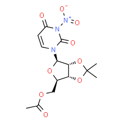 ChemSpider 2D Image | 5'-O-Acetyl-2',3'-O-isopropylidene-3-nitrouridine | C14H17N3O9