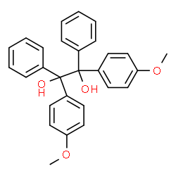 ChemSpider 2D Image | 1,2-Bis(4-methoxyphenyl)-1,2-diphenyl-1,2-ethanediol | C28H26O4