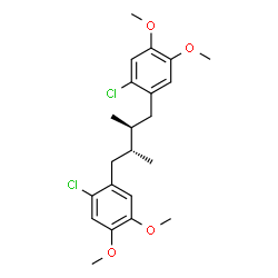 ChemSpider 2D Image | 1-Chloro-2-[(2R,3S)-4-(2-chloro-4,5-dimethoxyphenyl)-2,3-dimethylbutyl]-4,5-dimethoxybenzene | C22H28Cl2O4
