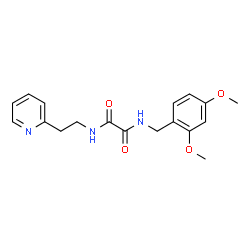 ChemSpider 2D Image | N1-(2,4-Dimethoxybenzyl)-N2-[2-(pyridin-2-yl)ethyl]oxalamide | C18H21N3O4