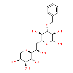 ChemSpider 2D Image | (3R,4S,5R,6R)-4-(Benzyloxy)-6-{(2R)-2-hydroxy-2-[(2S,3R,4S,5R)-3,4,5-trihydroxytetrahydro-2H-pyran-2-yl]ethyl}tetrahydro-2H-pyran-2,3,5-triol | C19H28O10