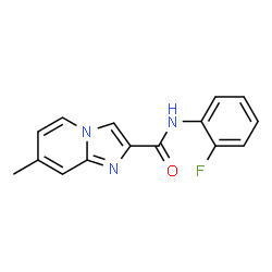 ChemSpider 2D Image | N-(2-Fluorophenyl)-7-methylimidazo[1,2-a]pyridine-2-carboxamide | C15H12FN3O
