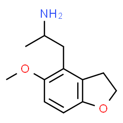 ChemSpider 2D Image | 1-(5-Methoxy-2,3-dihydro-1-benzofuran-4-yl)-2-propanamine | C12H17NO2