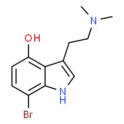 ChemSpider 2D Image | 7-Bromo-3-[2-(dimethylamino)ethyl]-1H-indol-4-ol | C12H15BrN2O
