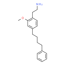 ChemSpider 2D Image | 2-[2-Methoxy-4-(4-phenylbutyl)phenyl]ethanamine | C19H25NO
