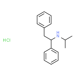 ChemSpider 2D Image | N-(1,2-Diphenylethyl)-2-propanamine hydrochloride (1:1) | C17H22ClN