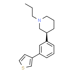 ChemSpider 2D Image | (3S)-1-Propyl-3-[3-(3-thienyl)phenyl]piperidine | C18H23NS