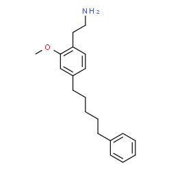 ChemSpider 2D Image | 2-[2-Methoxy-4-(5-phenylpentyl)phenyl]ethanamine | C20H27NO