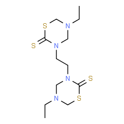 ChemSpider 2D Image | 3,3'-(1,2-Ethanediyl)bis(5-ethyl-1,3,5-thiadiazinane-2-thione) | C12H22N4S4