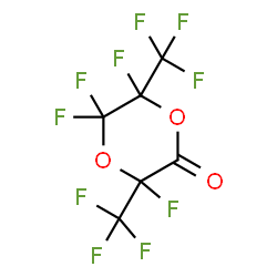 ChemSpider 2D Image | 3,5,5,6-Tetrafluoro-3,6-bis(trifluoromethyl)-1,4-dioxan-2-one | C6F10O3