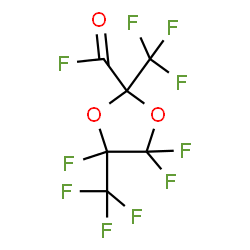 ChemSpider 2D Image | 4,4,5-Trifluoro-2,5-bis(trifluoromethyl)-1,3-dioxolane-2-carbonyl fluoride | C6F10O3