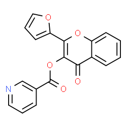 ChemSpider 2D Image | 2-(2-Furyl)-4-oxo-4H-chromen-3-yl nicotinate | C19H11NO5
