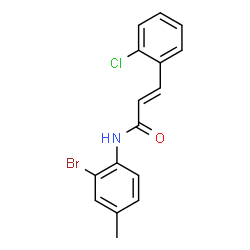 ChemSpider 2D Image | (2E)-N-(2-Bromo-4-methylphenyl)-3-(2-chlorophenyl)acrylamide | C16H13BrClNO