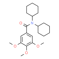 ChemSpider 2D Image | N,N-Dicyclohexyl-3,4,5-trimethoxybenzamide | C22H33NO4
