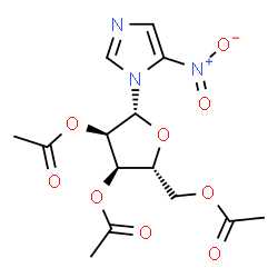 ChemSpider 2D Image | 5-Nitro-1-(2,3,5-tri-O-acetyl-beta-D-ribofuranosyl)-1H-imidazole | C14H17N3O9