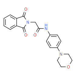 ChemSpider 2D Image | 2-(1,3-Dioxo-1,3-dihydro-2H-isoindol-2-yl)-N-[4-(4-morpholinyl)phenyl]acetamide | C20H19N3O4