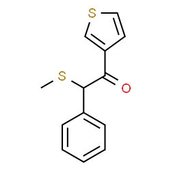 ChemSpider 2D Image | 2-(Methylsulfanyl)-2-phenyl-1-(3-thienyl)ethanone | C13H12OS2