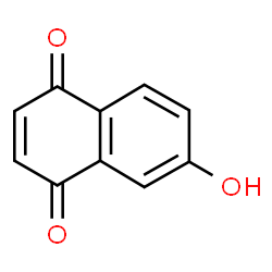ChemSpider 2D Image | 6-Hydroxy-1,4-naphthoquinone | C10H6O3