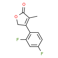 ChemSpider 2D Image | 4-(2,4-Difluorophenyl)-3-methyl-2(5H)-furanone | C11H8F2O2