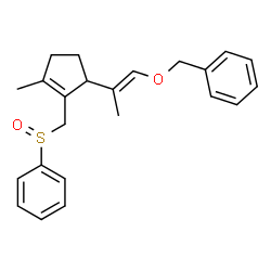 ChemSpider 2D Image | [({5-[(1E)-1-(Benzyloxy)-1-propen-2-yl]-2-methyl-1-cyclopenten-1-yl}methyl)sulfinyl]benzene | C23H26O2S
