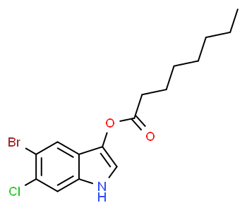 5-bromo-6-chloro-3-indolyle caprylate
